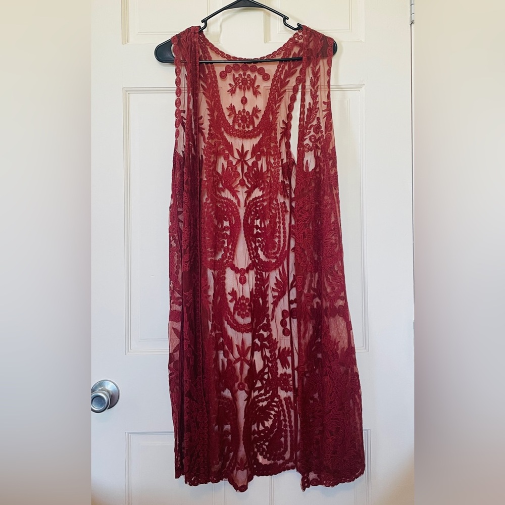 Anthropologie Bohemian Lace Duster Size Small - Picture 2 of 4